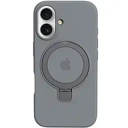 Чехол Epik Silicone Case Full Protective with Ring для Apple iPhone 16, 6.1 Grey