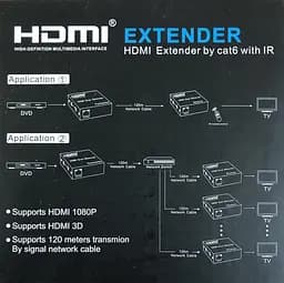 Активний подовжувач за витою парою HDMI Extender Atcom HDMI-Ethernet with IR 120m - мініатюра 3