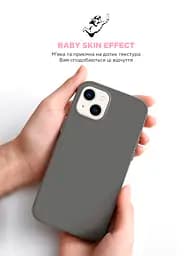 Силиконовый чехол для Apple iPhone 15 Plus, ICON2 Case, серый, противоударный, панель, защита всего корпуса, матовая поверхность Soft Touch, выступает над дисплеем, совместим с защитными стеклами и пленками, с микрофиброй, ArmorStandart (ARM70513) - мініатюра 8