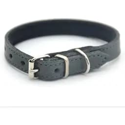 Ошейник для собак Zoo-hunt кожаный с неопреном О деликат серый 3,0/41-51 см