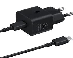 Зарядний пристрій Samsung 25Вт USB-С, кабель USB-C USB-C, 1м, чорний (EP-T2510XBEGEU)