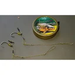 Повідцевий матеріал Katran Braided Hook Links Korund 20m (Green Black) 15lb - мініатюра 3