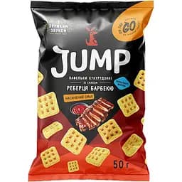 Снек вафлі кукурудзяні Jump зі смаком реберця барбекю 50 г