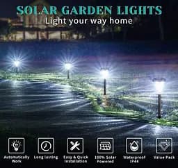 Набір з 8 садових світильників на сонячних батареях Solar 8 Stake Lights вуличні ліхтарі підсвічування - мініатюра 5