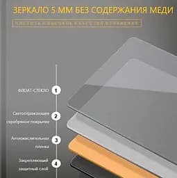 Дзеркало Dusel DE-M3021 75x100, Білий - мініатюра 5