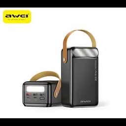 Зовнішній акумулятор Awei P101K 60000 mAh, Power Bank з швидкою зарядкою PD 22,5W, чорний - мініатюра 3