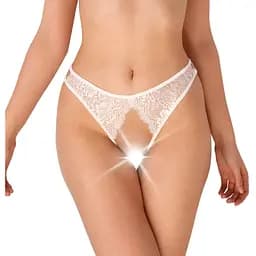 Мереживні трусики з відкритим доступом Art of Sex - Mia Білий XS-М