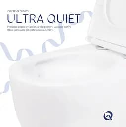 Унітаз підвісний Qtap Taurus Ultra Quiet, з сидінням Slim Duroplast/ Soft-close/ Quick Release QT2433084EUQW - мініатюра 4