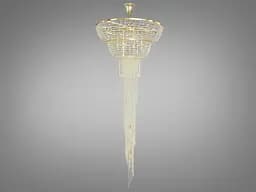 Сучасна кришталева люстра "Кришталевий каскад" на 16 лампи, золото