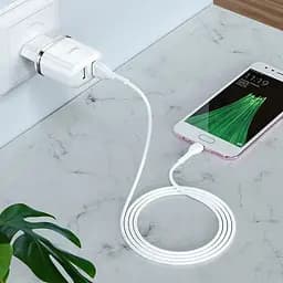 Мережевий зарядний пристрій Hoco N4 Aspiring 2 USB 2.4 A Type-C Білий - мініатюра 7