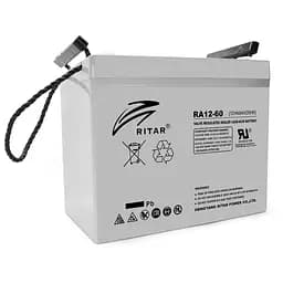 Аккумуляторная батарея AGM RITAR RA12-60, Gray Case, 12V 60.0Ah ( 260 x 169 x 211 (218) ) Q1