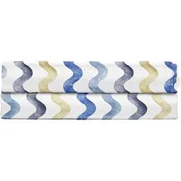 Простирадло Cosas полуторне 155х240 waves, синій (WaveBlueBeige_155s)