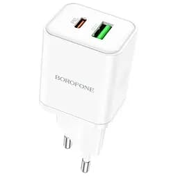 СЗУ Borofone BN7 PD20W+QC3.0 (1USB-A/1C) White