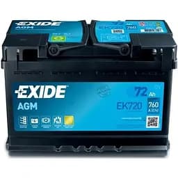 Акумулятор автомобільний EXIDE START-STOP AGM 72Ah 760EN (EK720)