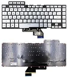 Клавіатура Asus ROG Zephyrus M GU502GV, S GX502GV GX502GW срібляста без рамки Прямий Enter підсвітка RGB Original PRC (V184662FS1 RU)