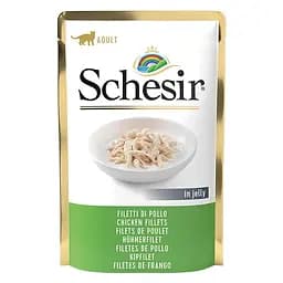 Консерви для котів Schesir Chicken Fillets 85 г куряче філе в желе натуральні