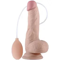 Фаллоимитатор Cumming Softee Soft Ejaculation Cock With Ball 8" 20.3 см телесный