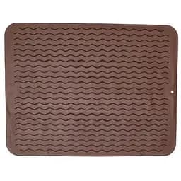 Килимок для сушки посуду Yiwu HP-42-9BR силіконовий 40х30 см коричневий 