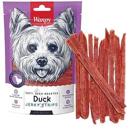 Wanpy Soft Duck Jerky Strips ванпи филе утки вяленое полоски лакомство для собак 0.1кг