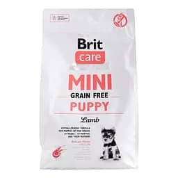 Сухий корм для цуценят і лактуючих собак дрібних порід Brit Care GF Mini Puppy, з ягням, 2 кг - мініатюра 2