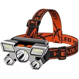 Налобний світлодіодний ліхтар для риболовлі, туризму і кемпінгу з акумулятором та USB зарядкою