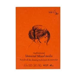 Блокнот-склейка SM-LT Art Authentic mixed media А5 200 г/м2 40 аркушів білий 