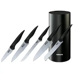 Набір з 5-ти кухонних ножів та підставки Samura Mojo (SMJ-06B)