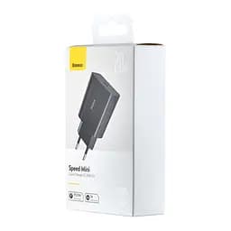 Мережевий зарядний пристрій Baseus Speed Mini Quick Charger 1C 20W EU Чорний - мініатюра 2