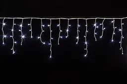 Гірлянда вулична бахрома світлодіодна з мерехтінням новорічна на дім Laplandia білий ПВХ провід 12 м Біла (w.02.6W.204.F+)