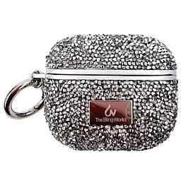 TPU чохол Bling World Rock Diamond для навушників AirPods Pro / Airpods Pro 2 Срібний