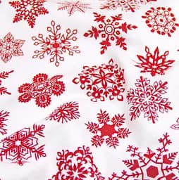 Простирадло Cosas на резинці фланель 80х160 snowflakes cs2, винний (Flannel_SnowflakesRedWhite_80x160x20) - мініатюра 5