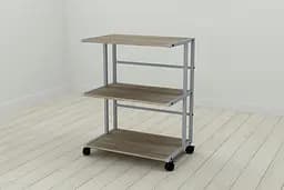 Етажерка на коліщатках Ferrum-decor Каміло 75x40x60 метал Сірий ДСП Дуб Сонома Трюфель 16мм (FRD-102551)