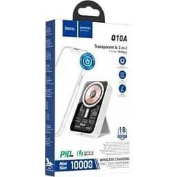 Універсальний акумулятор Hoco Transparent discovery edition magnetic fast charge power bank Q10A 10000mAh 000009159-up