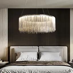 Хромована люстра з ланцюжками Ø 80 см | Арт. SP 07-800 | Line F