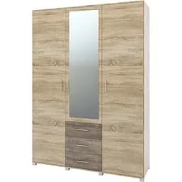 Шкаф трехдверный Эверест Бриз ШП-5 с зеркалом Сонома/Трюфель (DTM-2483)