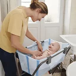 Набір Stokke Flexi Bath: ванночка складна та адаптер, блакитний (531513) - мініатюра 6
