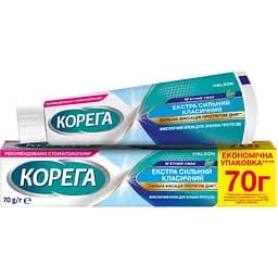 Фиксирующий крем для зубных протезов Corega Экстра Сильный Классический Мятный Вкус 70 г