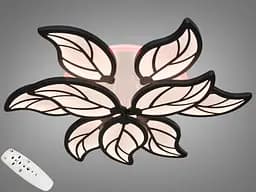 Люстра стельова LED Diasha 8028/6+3BK, 140W, 3200K-6500K, чорний метал, хай-тек стиль з пультом