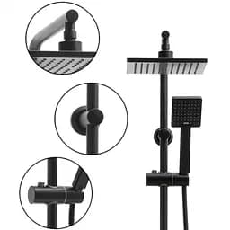 Душова система Yoka Tiki-Blk black BP.TIKI-BLK, Чорний матовий - мініатюра 9