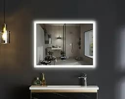Дзеркало Mixxus FLAT MR04-100x80 з LED Touch, Anti-fog, димером, регулюванням яскравості, годинником (MI6927) - мініатюра 3
