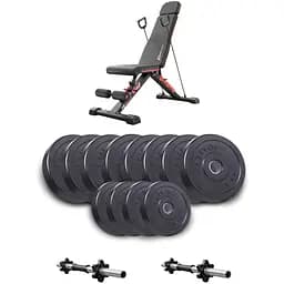 Набір Elitum Titan гантелі з лавою Hop-Sport HS-2080 HB 2х26 кг