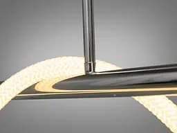 Стельова люстра LED Diasha 9752-L1500CH Шланг, 48W, 2640 лм, хром, для вітальні - мініатюра 5