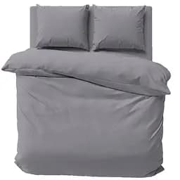 Комплект постільної білизни LeLit Євро 200х215 см бязь темно–сірий (le2000000307503)