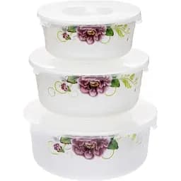 Набор салатников Lumines сиреневый пион 3 шт. (000012147)