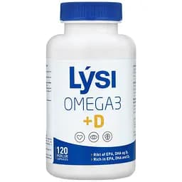 Омега-3 Lysi комплекс з вітаміном D3 капсули 500 мг №120	