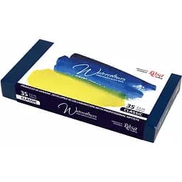 Набір акварельних фарб Clssic металевий пенал Індіго 35 кольорів х 2,5 мл кювета Rosa Gallery