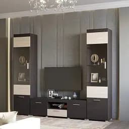 Вітальня Еверест Британія Комплект 7 (3 елементи) венге/дуб молочний (EVR-2504)