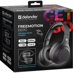 Гарнітура Defender FreeMotion B690 Bluetooth+35мм Black - мініатюра 8