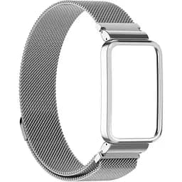 Ремінець-бампер DK для Xiaomi Mi Band 7 Pro Metal Milanese Loop Magnetic (silver)