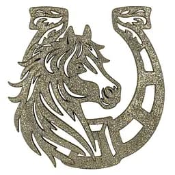 Елочная игрушка MIS LT Лошадь-подкова 11х11х0,5 см золотой